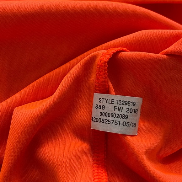 Under Armor YMD Neon Orange Crew Neck Shirt - Picture 5 of 7